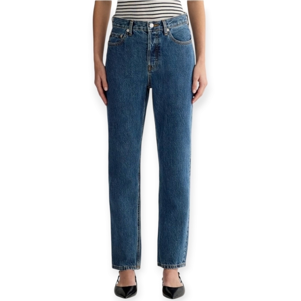 Everlane The '90s Cheeky Jean High Rise Straight Leg Deep Atlantic Blue Size 27